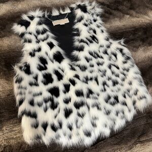 Micheal Kors Faux Fur Vest Top XS Womens